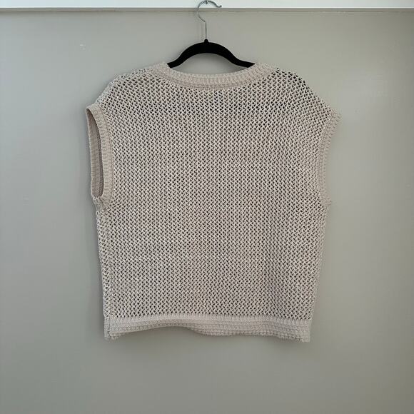 Joie knitted sweater vest with gold sequins size Large - Picture 5 of 5